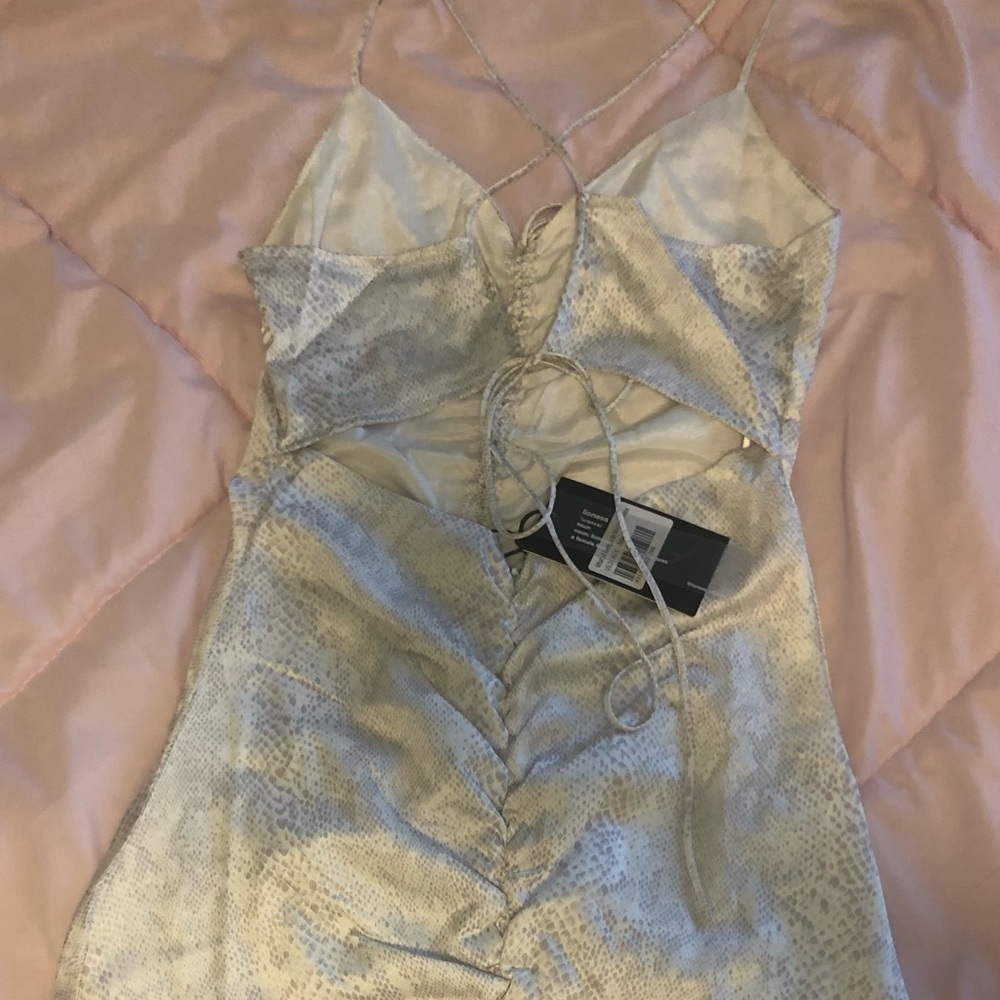 Princess Polly White Ruched Mini Dress - Picture 4 of 4